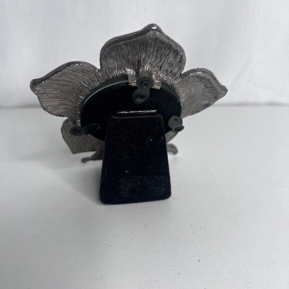 Twos Company Flower Photo Frame NEW Embellished Jeweltone 2x2 IN Artsy - Picture 5 of 5